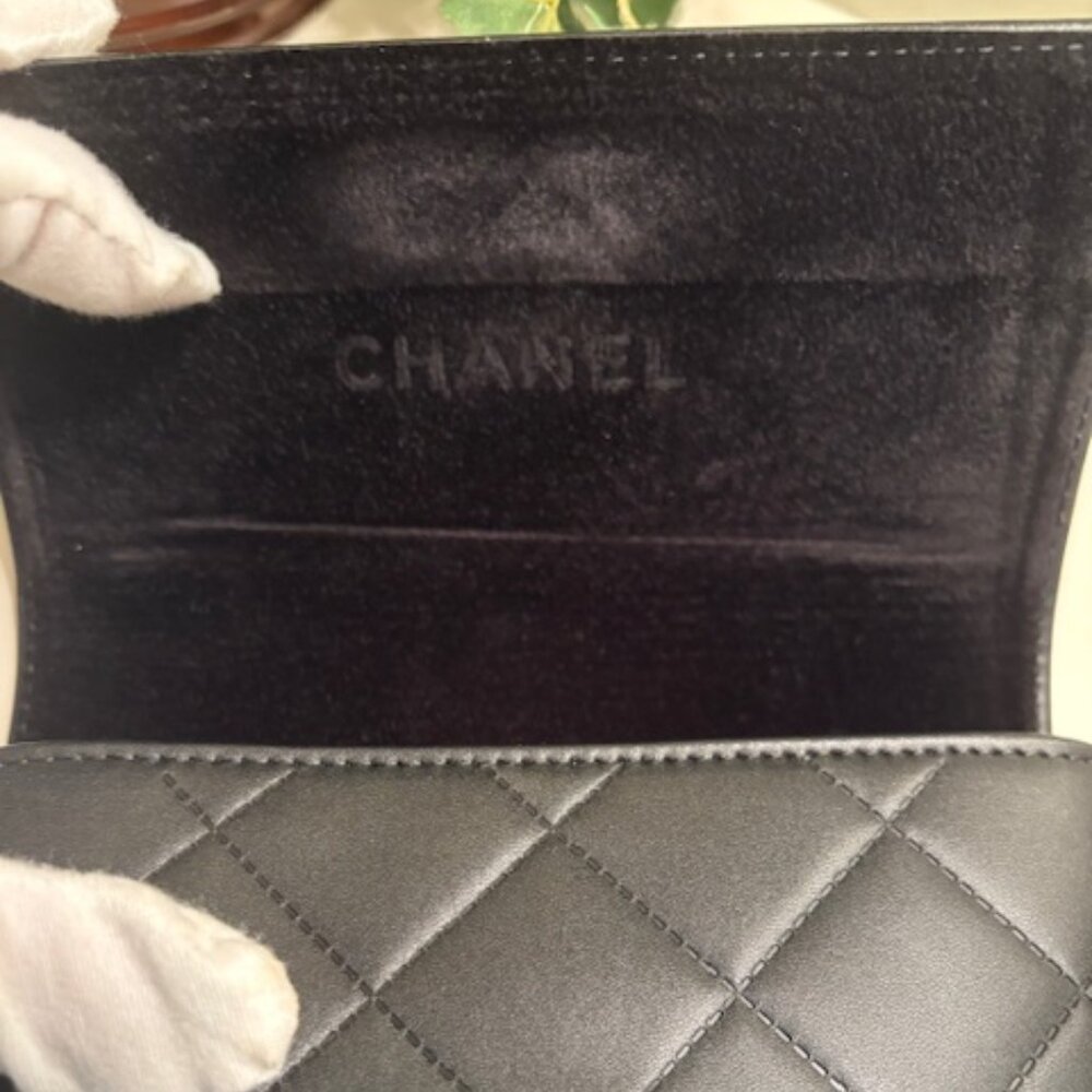 Unused Chanel Quilted Leather Eyeglass Case w/ Care Booklet *UNISEX* - Picture 11 of 15